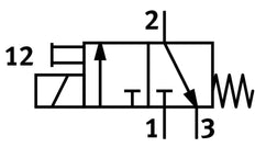 Festo 3/2 NC Monostable Válvula Solenoide De Aire G1/8 160L/Min - 2199
