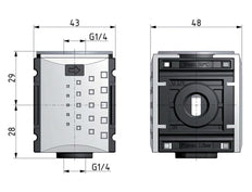 Distribuidor G1/4 2700 l/min con interruptor de presión Futura 0