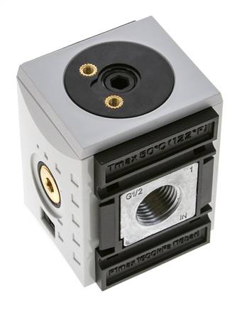 Distribuidor G1/2x1/4x3/8 4500 l/min con válvula de retención Futura 2