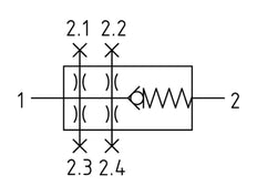 Distribuidor G1/2 6000 l/min con válvula de retención Multifix 2