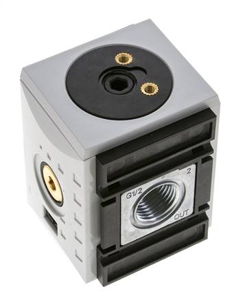 Distribuidor G1/2x1/4x3/8 4500 l/min con válvula de retención Futura 2