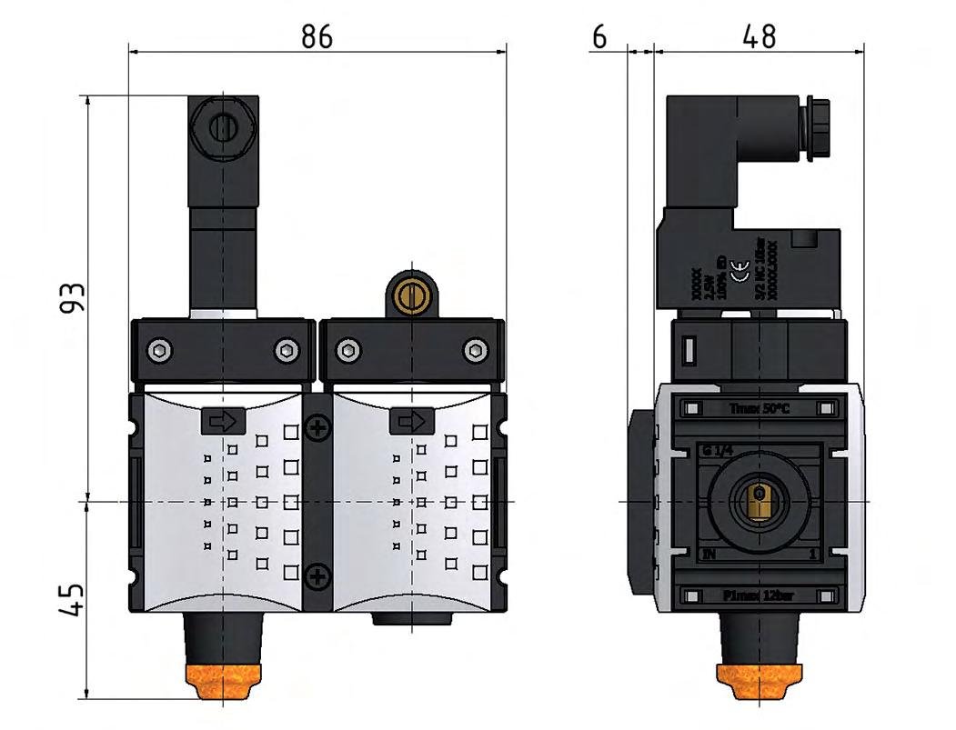 Válvula de arranque suave G1/4 230VAC 1300 l/min Futura 0