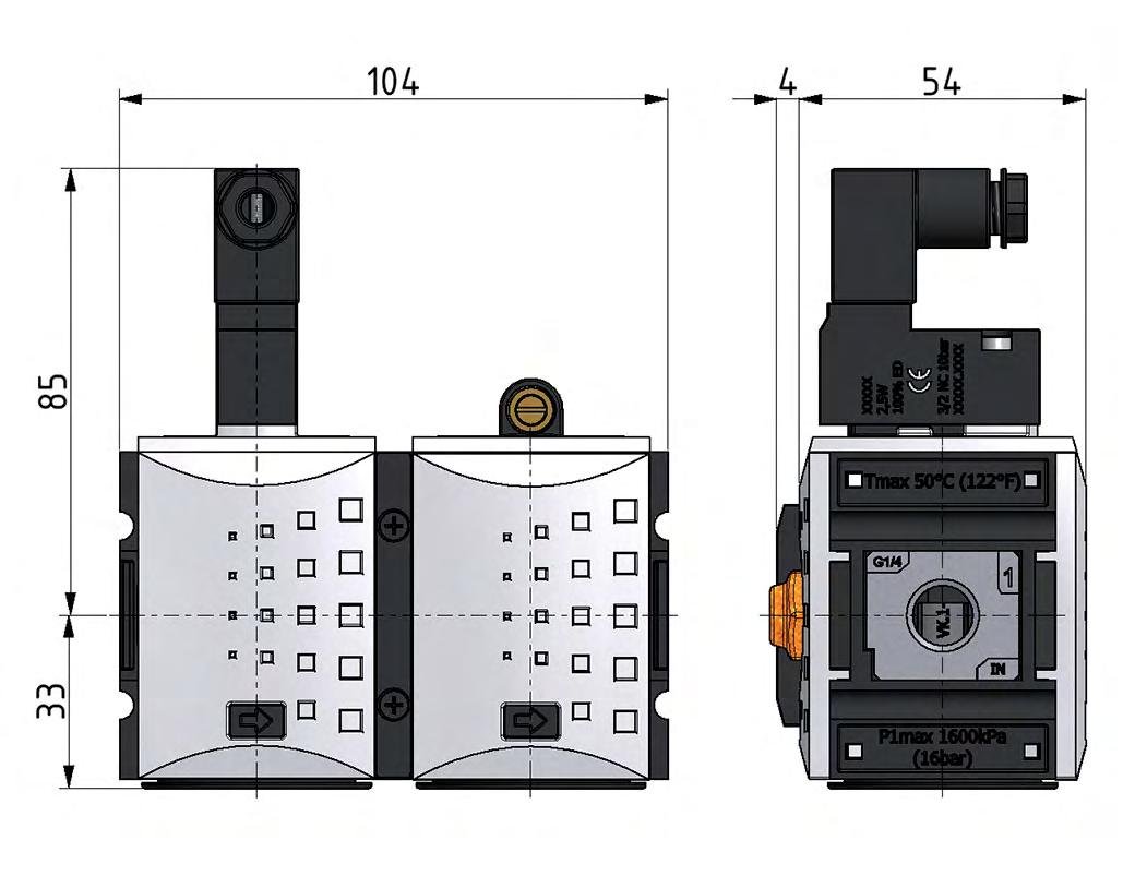 Válvula de arranque suave 3/8'' y 1/4'' 230VAC 1300l/min Futura 1