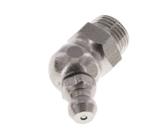 Engrasador Angulado A 45° Acero Inoxidable R 1/8 Pulgada DIN 71412