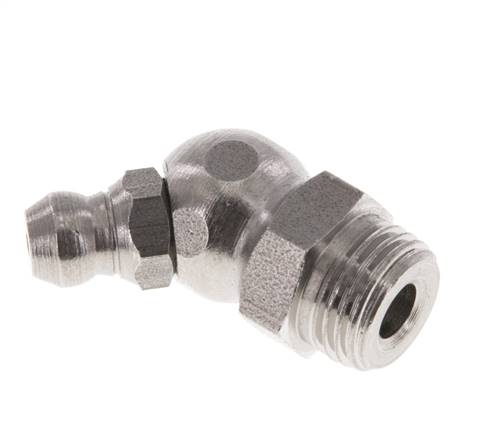 Engrasador Angulado A 45° Acero Inoxidable R 1/8 Pulgada DIN 71412