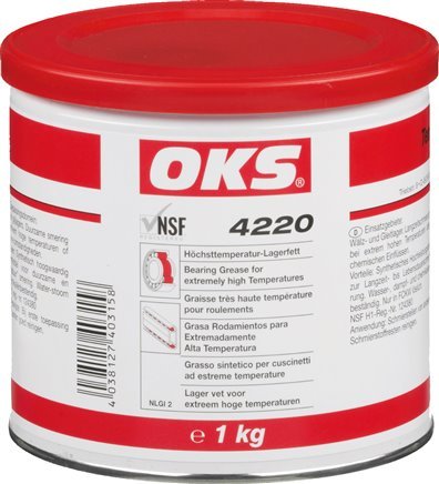 Grasa para rodamientos para temperaturas extremas de grado alimentario 25kg OKS 4220