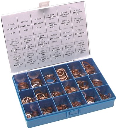 Kit de juntas de cobre de 4 a 33 mm 540 piezas