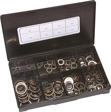 Kit de juntas hidráulicas para roscas G 1/4, G 3/4, UNF 1/2, 9/16, 3/4 y 7/8 120 piezas