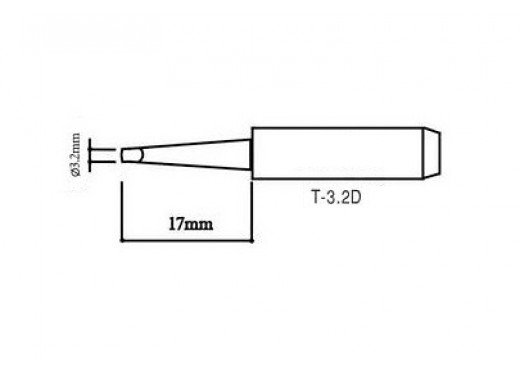 3.punta de soldadura de cincel de 2 mm Aoyue