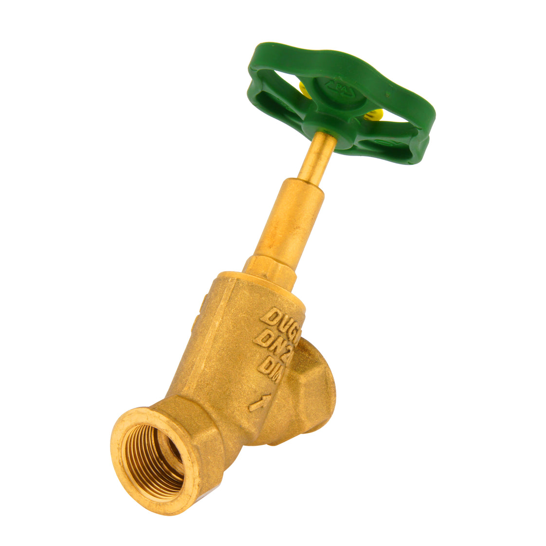 Rp2-1/2'' Latón Válvula De Asiento Inclinado PTFE 10 Bar Agua Potable- AL2BM