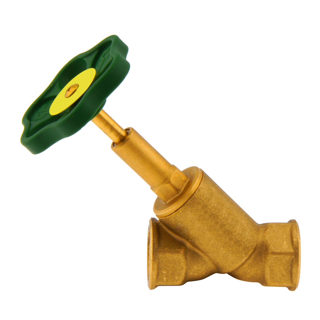 Rp2-1/2'' Latón Válvula De Asiento Inclinado PTFE 10 Bar Agua Potable- AL2BM