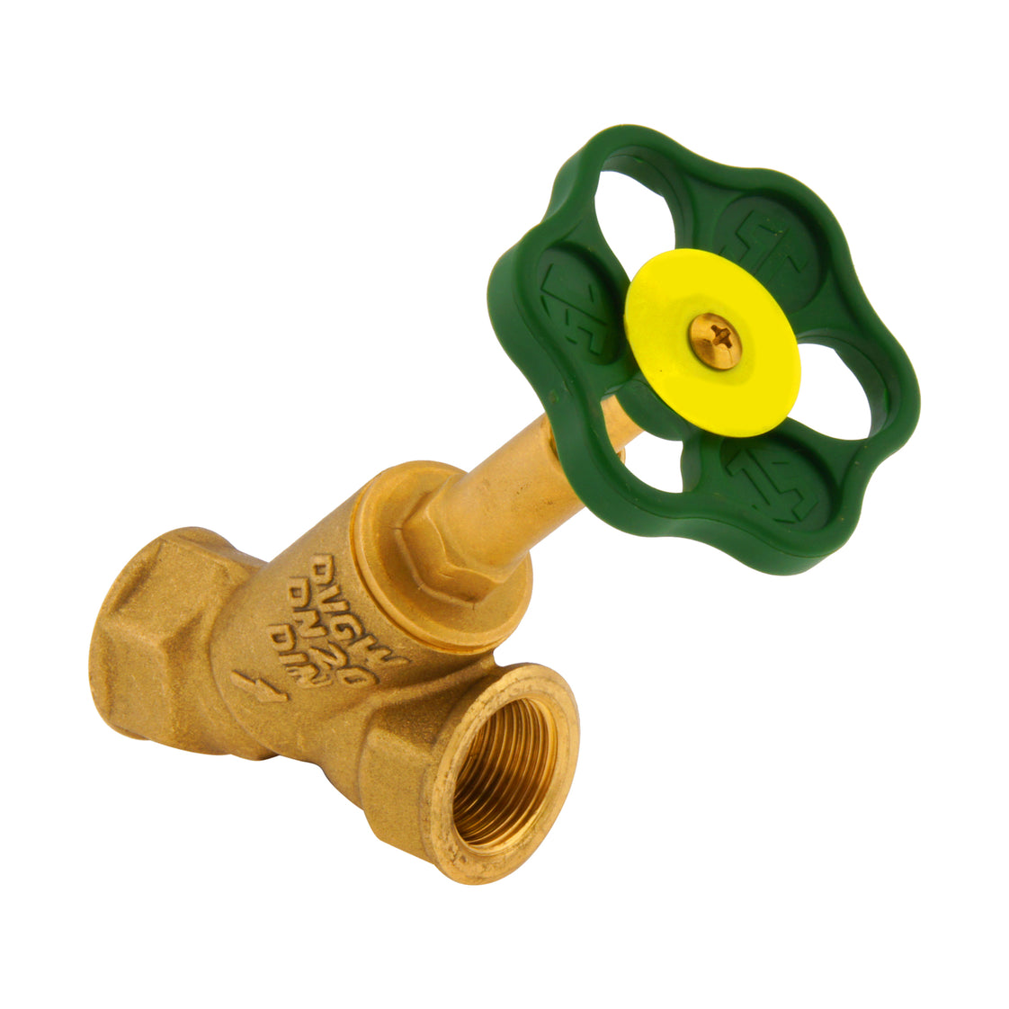 Rp2-1/2'' Latón Válvula De Asiento Inclinado PTFE 10 Bar Agua Potable- AL2BM