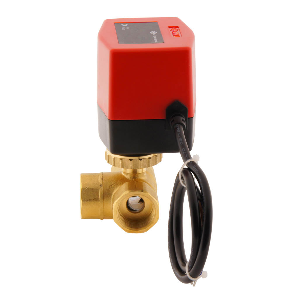 Válvula de bola electrica BW3 3/4'' 3 vías 24V AC 3 puntos