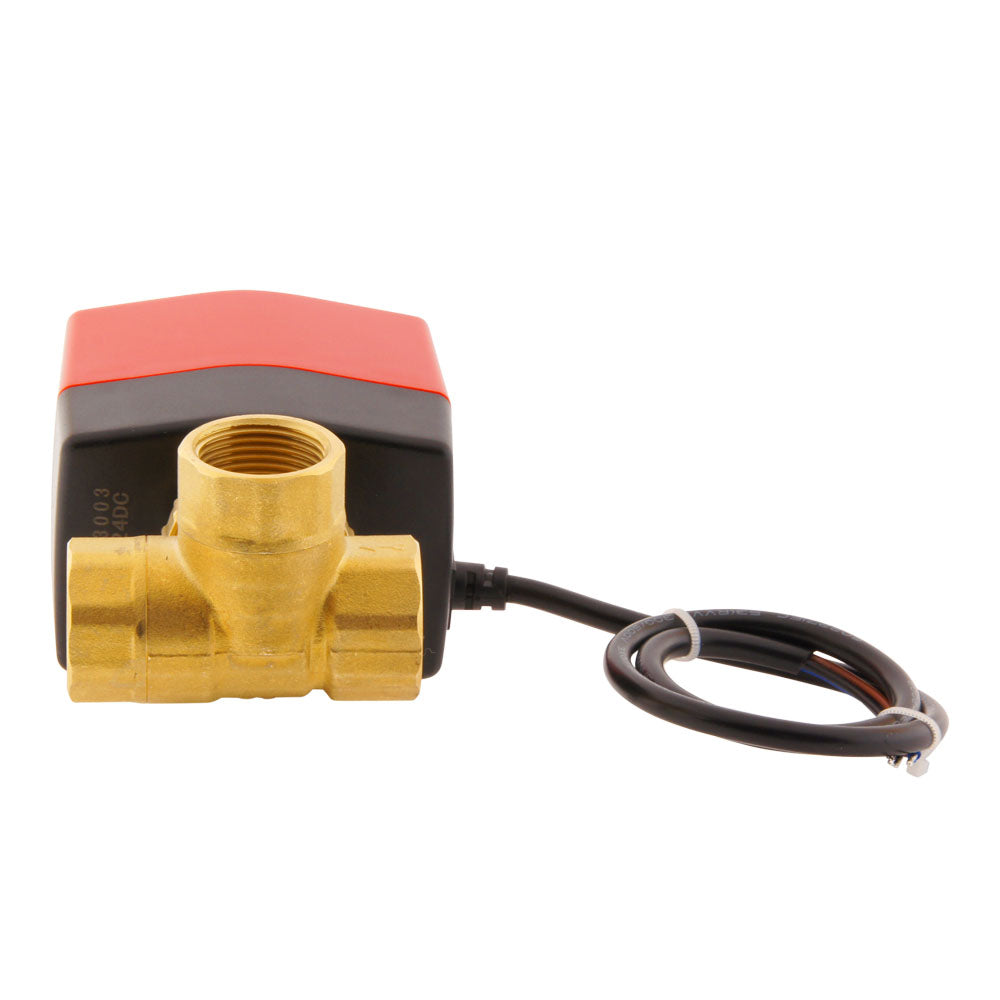 Válvula de bola electrica BW3 3/4'' 3 vías 24V AC 3 puntos