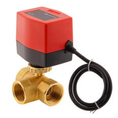 Válvula de bola electrica BW3 1'' 3 vías 24V CA 3 puntos