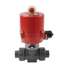 50mm manguito para cementar válvula de bola eléctrica PVC 3 vías taladro en T 12 V CA/CC PTFE/EPDM