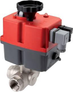 G1-1/4'' Puerto en L 24-240V AC/DC Válvula de bola de acero inoxidable de 3 vías a prueba de fallos