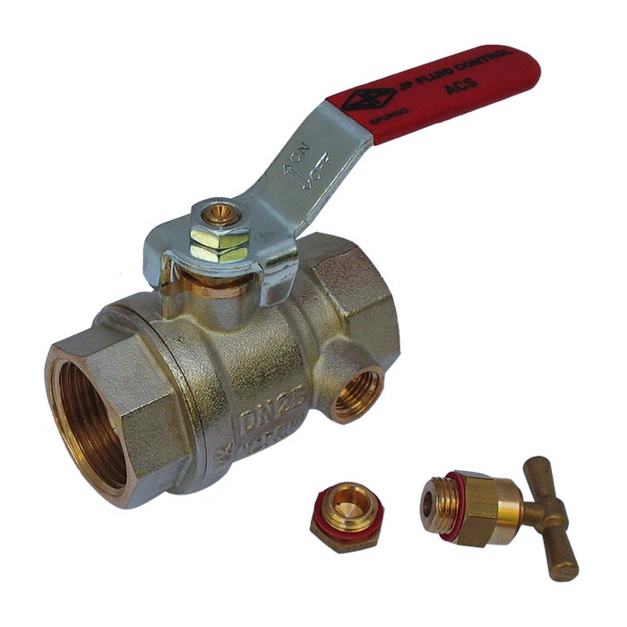 68 - G1-1/2'' Válvula de bola de 2 vías de paso total F/F - Punto de purga