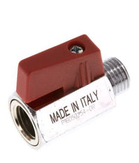 Válvula de bola de latón de 2 vías, macho a hembra, de 1/4 de pulgada, 15 bares