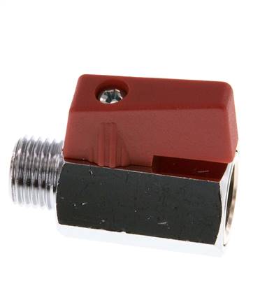 Válvula de bola de latón de 2 vías, macho a hembra, de 1/4 de pulgada, 15 bares