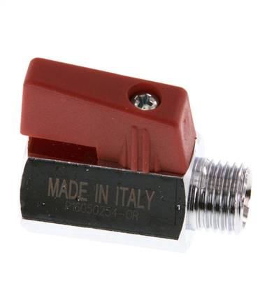 Válvula de bola de latón de 2 vías, macho a hembra, de 1/4 de pulgada, 15 bares