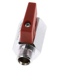 Válvula de bola de latón de 2 vías, macho a hembra, de 1/4 de pulgada, 15 bares