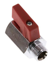 Válvula de bola de latón de 2 vías, macho a hembra, de 1/4 de pulgada, 15 bares