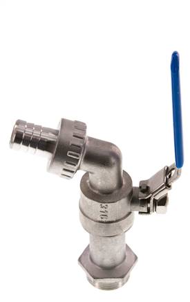 Válvula de bola de acero inoxidable de 2 vías para grifos G 3/4 pulgadas