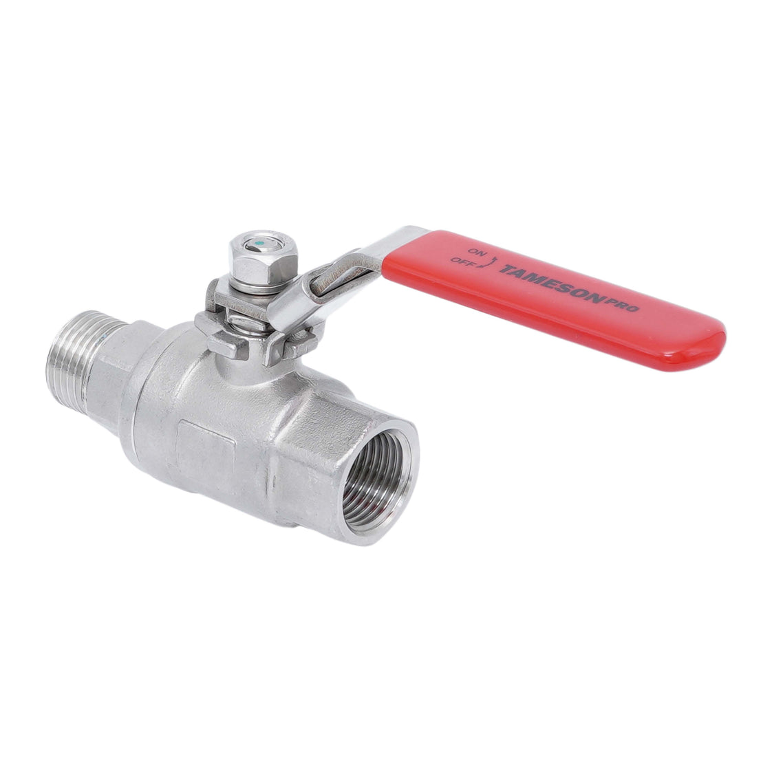 R/Rp 1/4'' 2 piezas de 2 vías válvula de bola de acero inoxidable 69 bar RTFE - TamesonPRO 1112-014