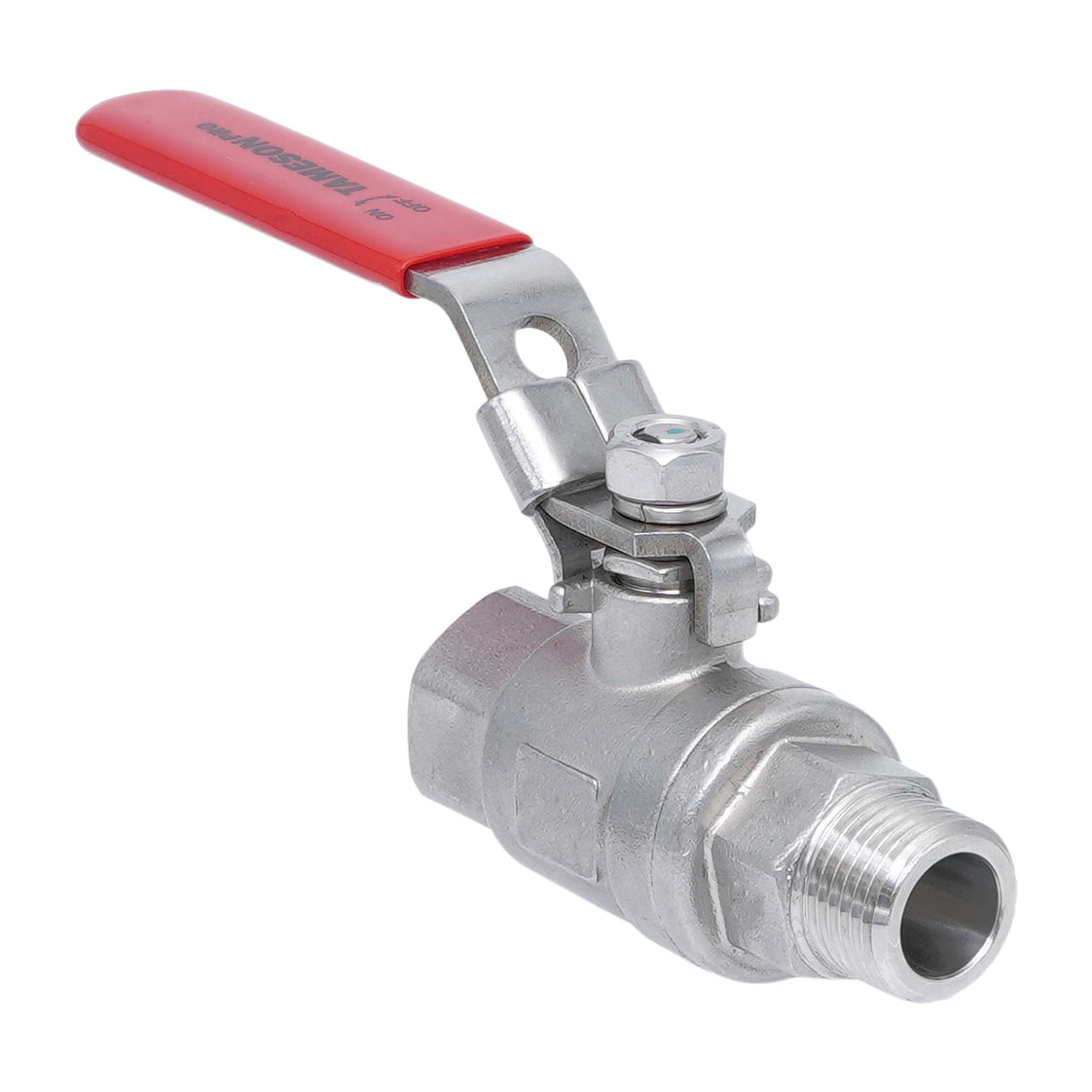 R/Rp 1/2'' 2 piezas de 2 vías válvula de bola de acero inoxidable 69 bar RTFE - TamesonPRO 1112-012