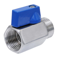 G 1/8'' M/F Válvula De Bola Mini De Acero Inoxidable 69 Bar PTFE - TamesonPRO 1113-018-MF