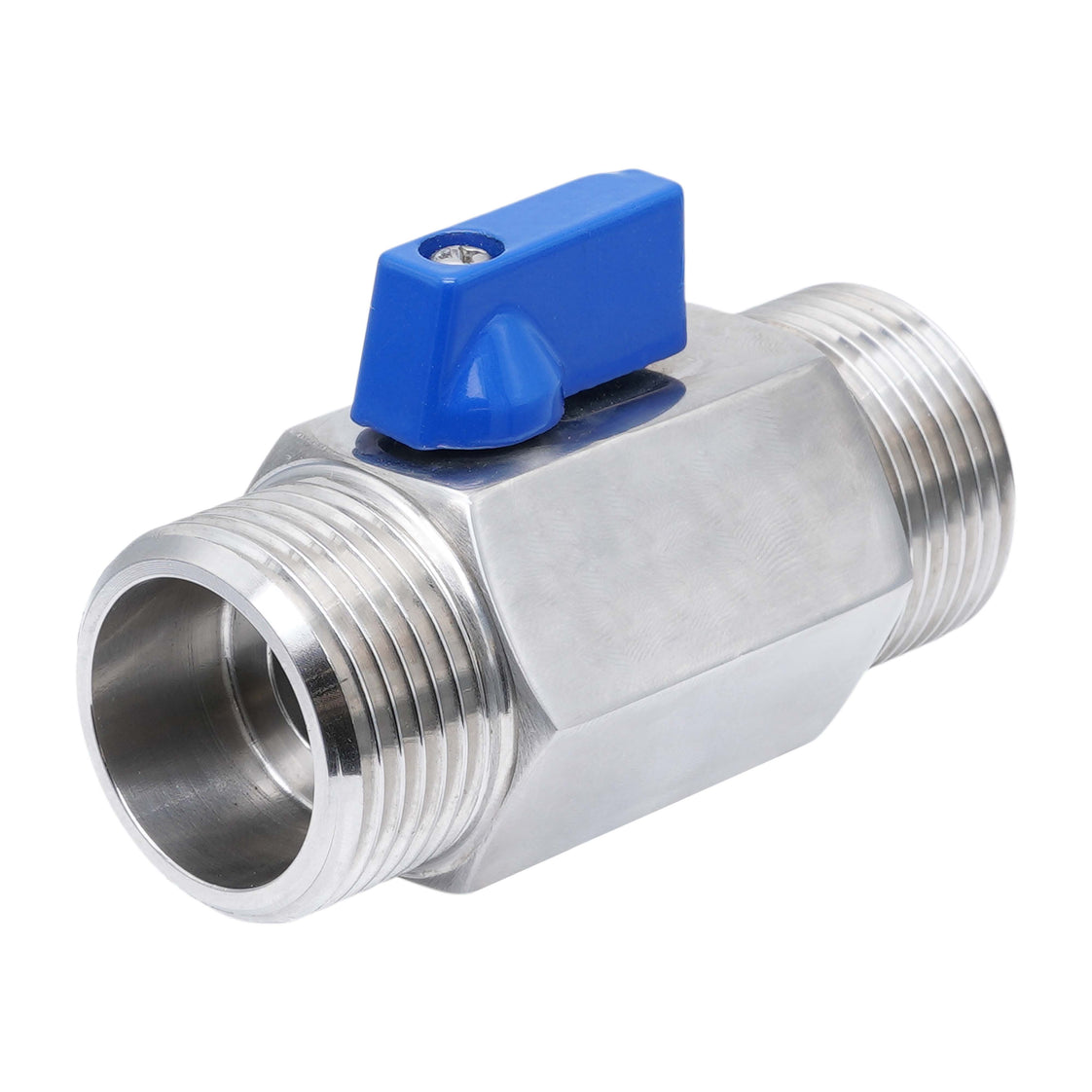 G 3/8'' M/M Válvula De Bola Mini De Acero Inoxidable 69 Bar PTFE - TamesonPRO 1113-038-M