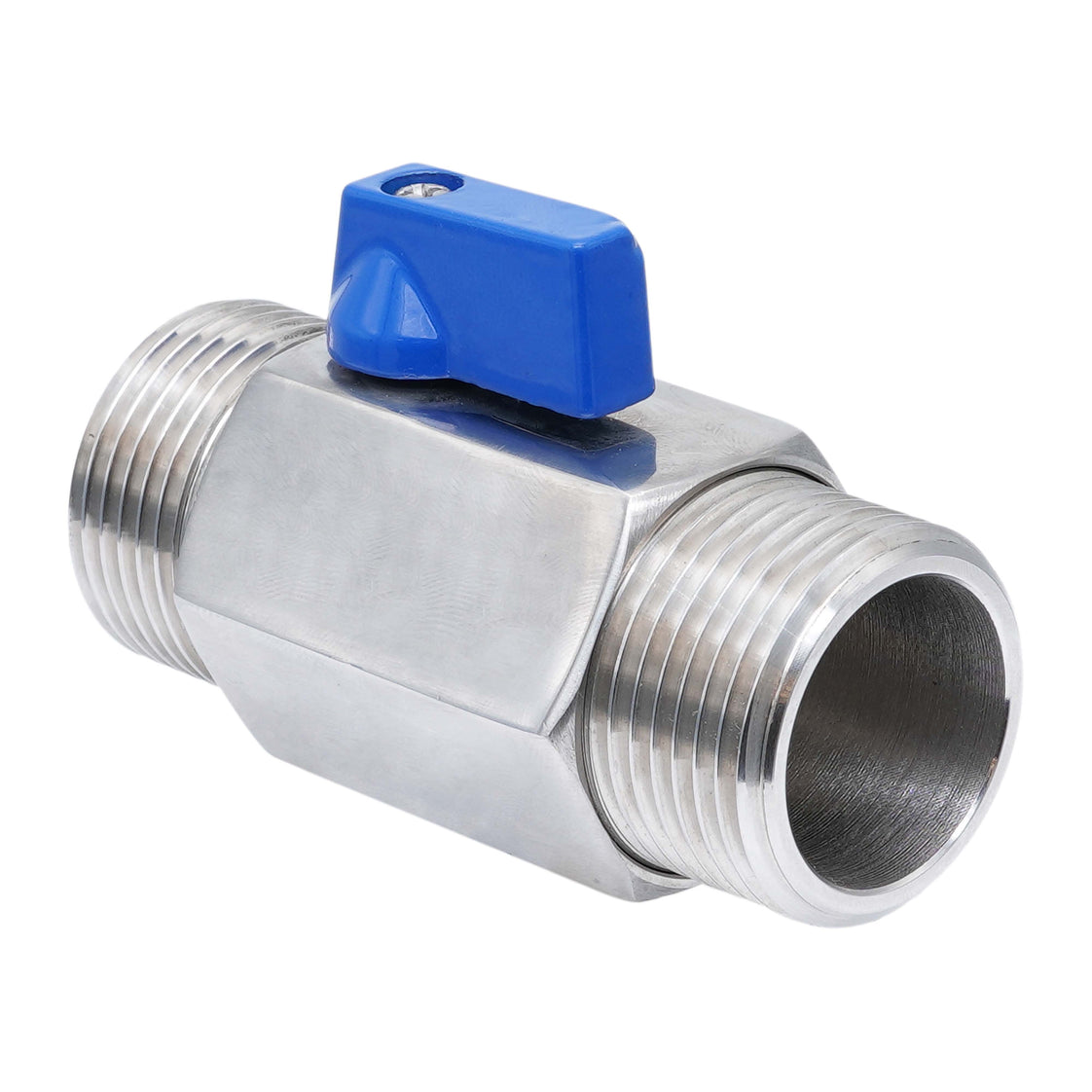 G 3/8'' M/M Válvula De Bola Mini De Acero Inoxidable 69 Bar PTFE - TamesonPRO 1113-038-M