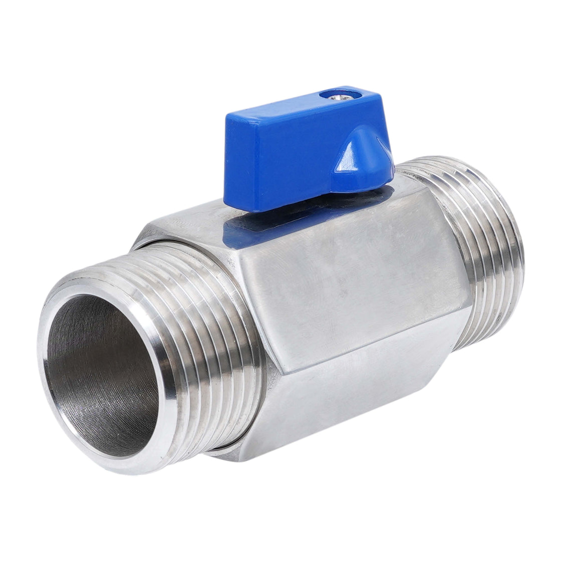 G 1/2'' M/M Válvula De Bola Mini 2 Vías Acero Inoxidable 69 Bar PTFE - TamesonPRO 1113-012-M