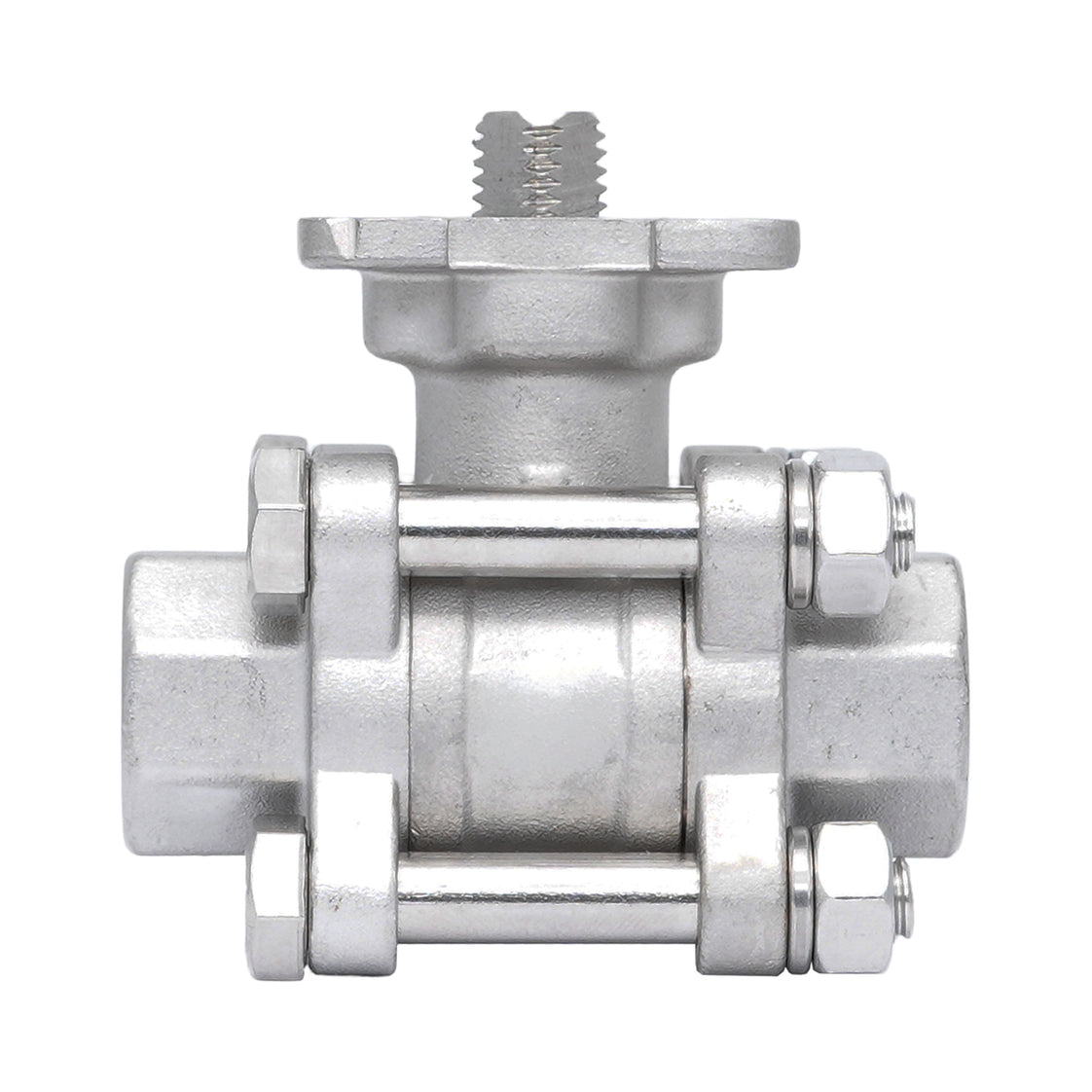 Rp 3/8'' 3 piezas de 2 vías válvula de bola de acero inoxidable 69 bar RTFE ISO-Top F03/F04 - TamesonPRO 1121-038