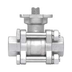 Rp 3/8'' 3 piezas de 2 vías válvula de bola de acero inoxidable 69 bar RTFE ISO-Top F03/F04 - TamesonPRO 1121-038