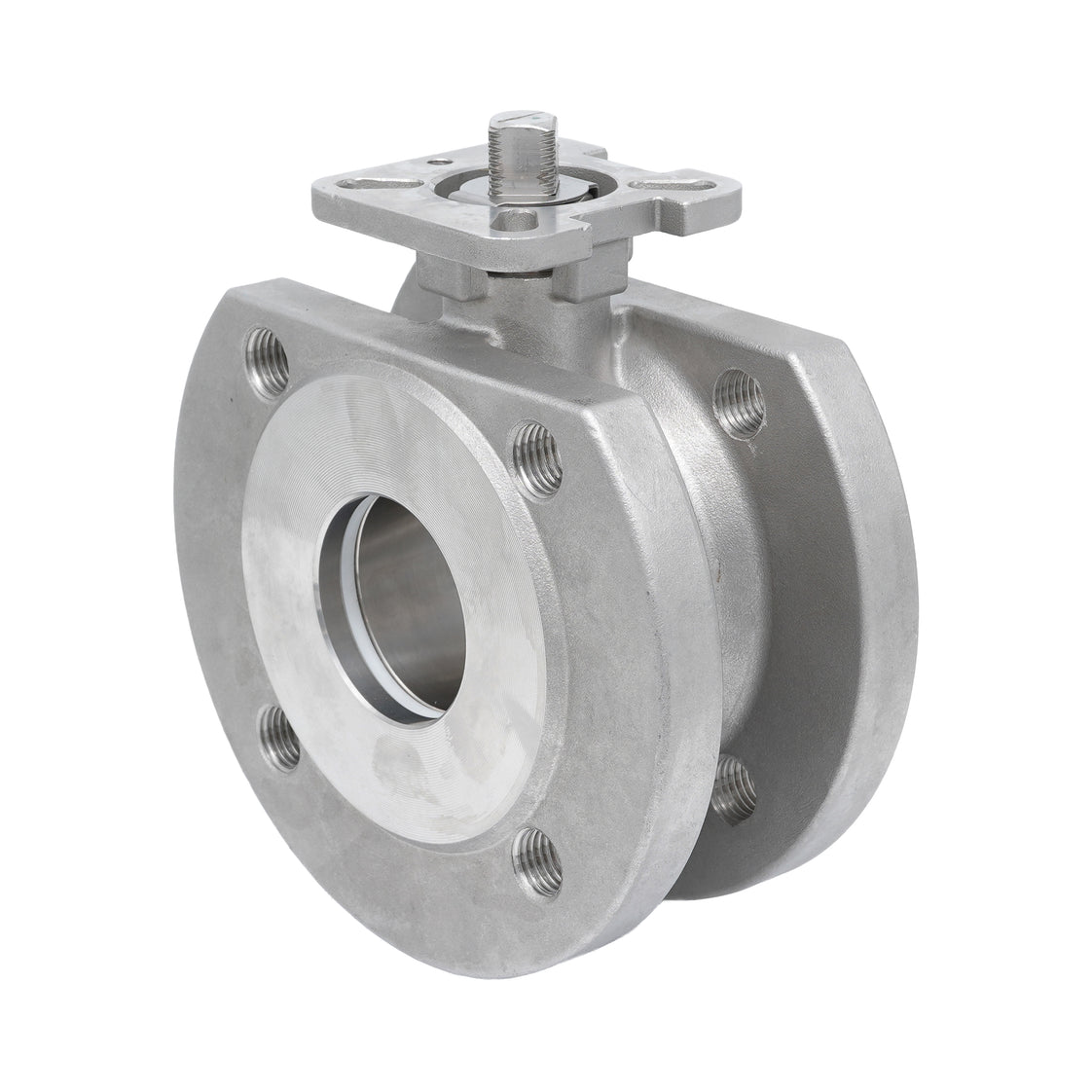 DN20 PN40 1-Pieza 2-Vías Acero Inoxidable Brida Válvula De Bola PTFE ISO-Top F03 - TamesonPRO 1122-020