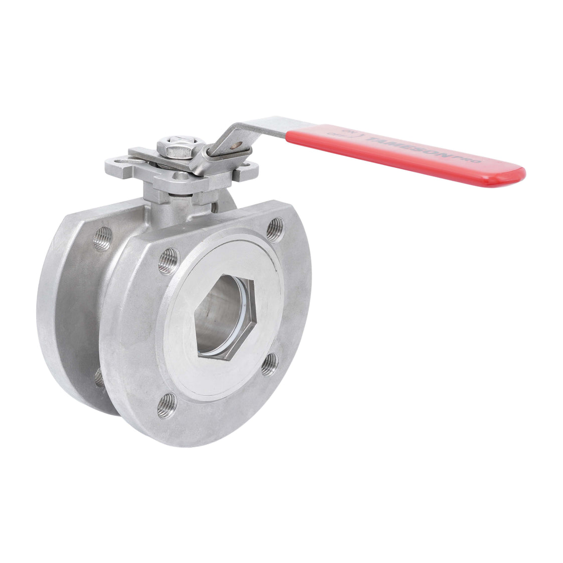 DN15 PN40 1-Pieza 2-Vías Acero Inoxidable Brida Válvula De Bola PTFE ISO-Top F03 - TamesonPRO 1122-015
