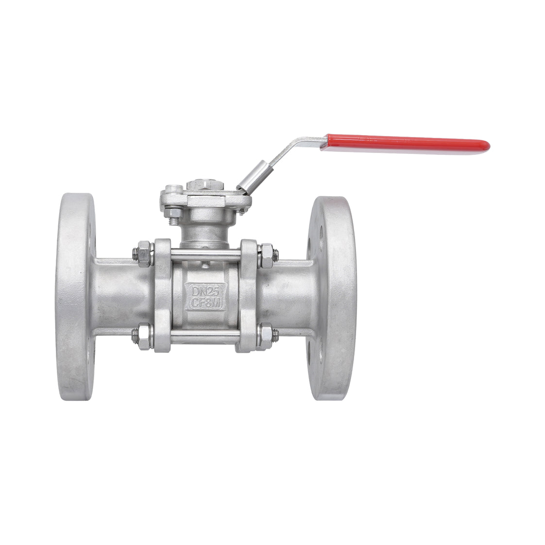 DN20 PN40 Válvula De Bola Flangeada De Acero Inoxidable De 3 Piezas De 2 Vías PTFE ISO-Top F03/F04 - TamesonPRO 1124-020