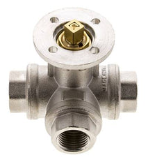 Válvula de bola de 3 vías en L G1/2'' latón ISO-Top 40bar - BL3BAL