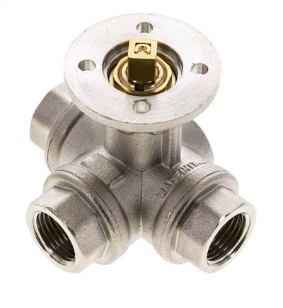 Válvula de bola de 3 vías en L G1/2'' latón ISO-Top 40bar - BL3BAL