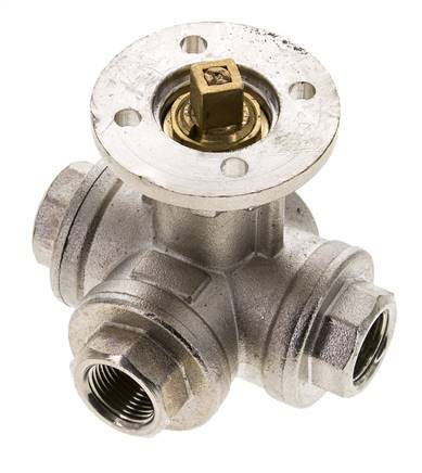 Válvula de bola de 3 vías con puerto en T G3/8'' Latón ISO-Top 40bar - BL3BAT