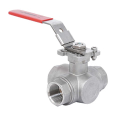 G 3/8'' Válvula De Bola T-Port De Acero Inoxidable 69 Bar PTFE ISO-Top F03/F04 - TamesonPRO 1125-038-T