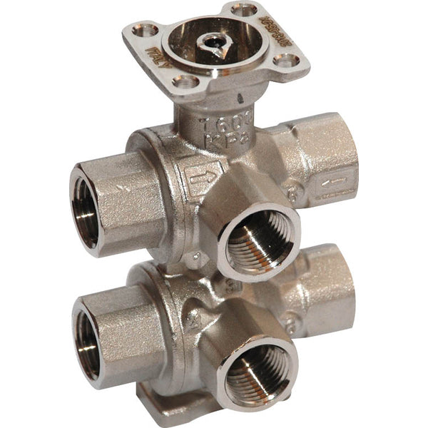 Belimo Válvula Caracterizada de 6 Vías Rp1/2 Kvs0.25/0.63 24VAC/DC 90s BACnet/Modbus/MP-Bus 5Nm IP54 R3015-P25-P63-B2/LR24A-MOD