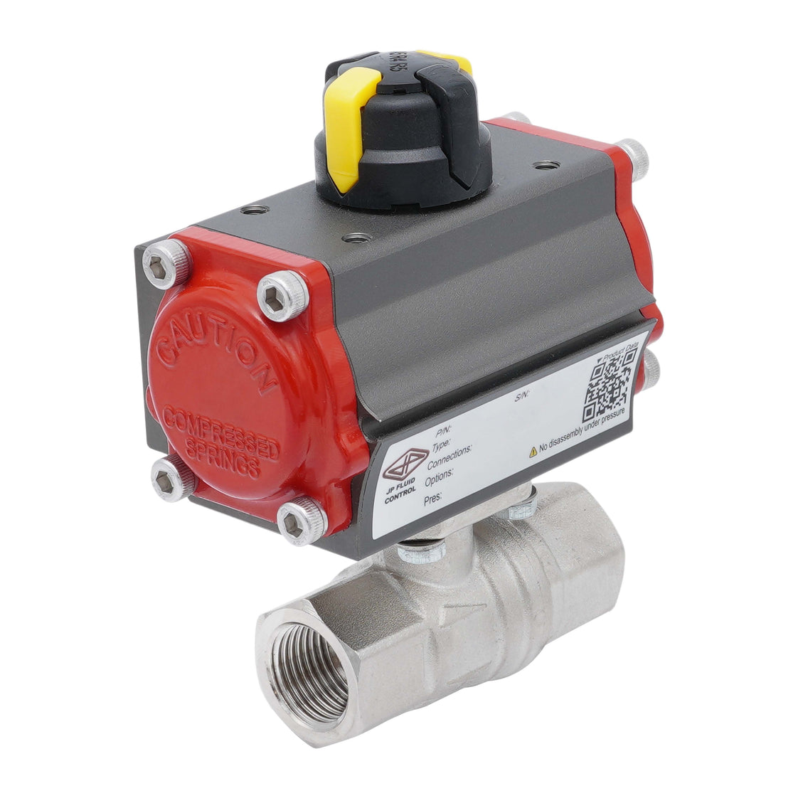 Válvula De Bola Neumática G3/8'' Latón Doble Efecto