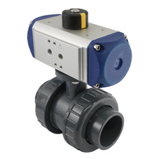 Válvula de bola neumática de PVC de 2 vías y 32 mm con muelle cerrado - VDL