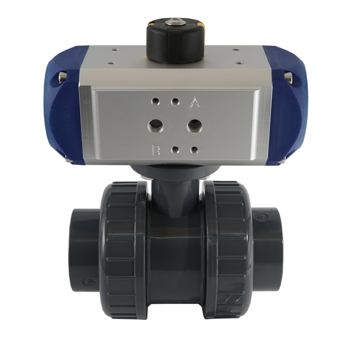 Válvula de bola neumática de PVC de 2 vías y 50 mm con muelle cerrado - VDL