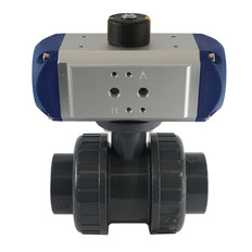 Válvula de bola neumática de PVC de 2 vías y doble efecto de 50 mm - VDL