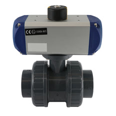 Válvula de bola neumática de PVC de 2 vías y doble efecto de 50 mm - VDL