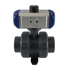 Válvula de bola neumática de PVC de 63 mm, 2 vías y doble efecto - VDL